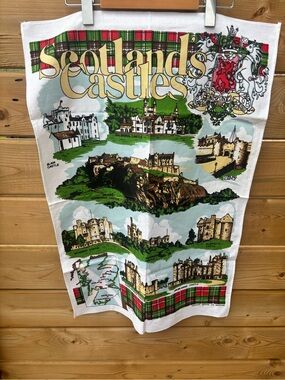 Vintage Scotlands Castles Tea Towel